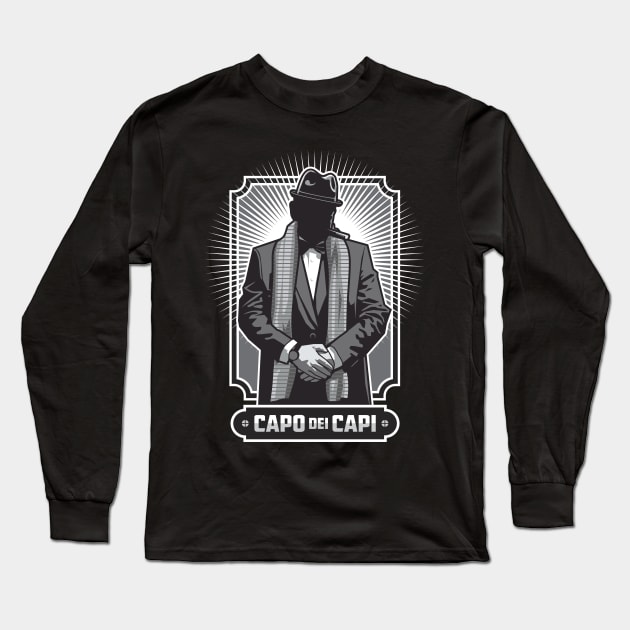 Character Metaphor- Mafia Mobster Capo dei Capi 2.0 Long Sleeve T-Shirt by Vector-Artist